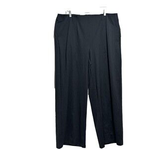 Old Navy Go Dry Ankle Pants Power Soft Pull On High Rise Wide Leg Black‎ XXL